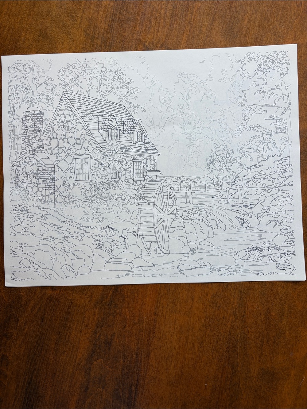 Thomas Kinkade Cottage Scenes Coloring Kit — from the Bradford Exchange - Picture 5 of 7
